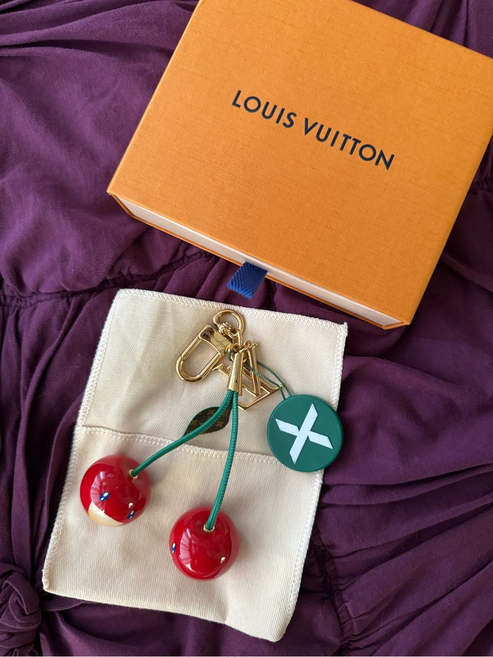 LV x TM Cherise Cherry Bag Charm Keychain